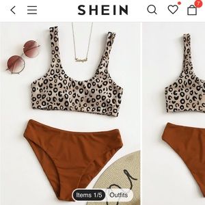 SHEIN rust colored bikini bottom in LARGE. Brand new. Never worn.